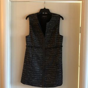 Lafayette 148 navy vest